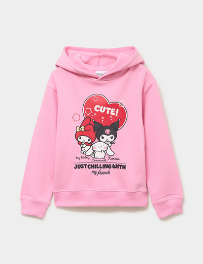 Sweat hoodie Hello Kitty rose fille