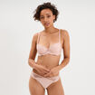 Soutien-gorge corbeille en dentelle rose clair femme