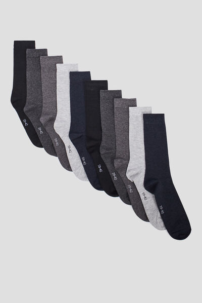 Lot 10 paires de chaussettes noir homme