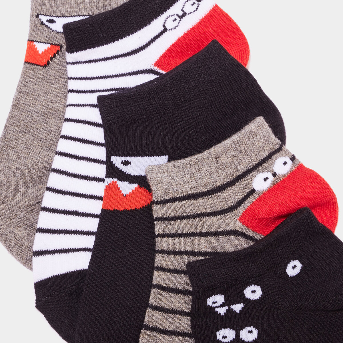 Lot 5 paires socquettes gris garçon