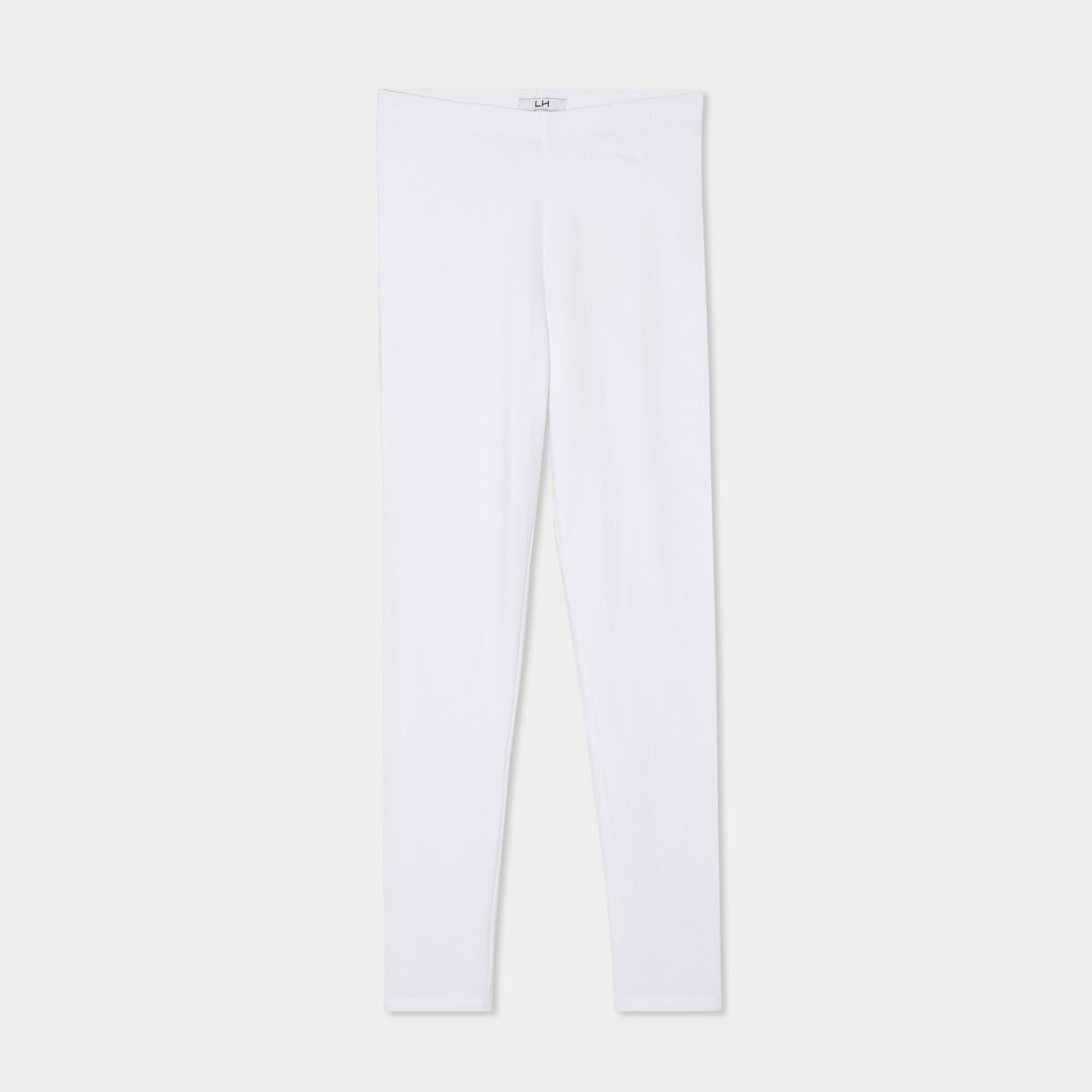 Legging long taille haute blanc femme