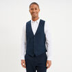 Gilet de costume sans manches bleu marine homme