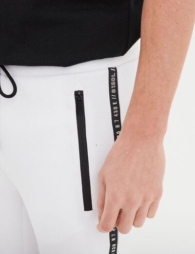 Pantalon de jogging stretch Liberto blanc homme