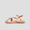 Sandales en cuir blanc fille