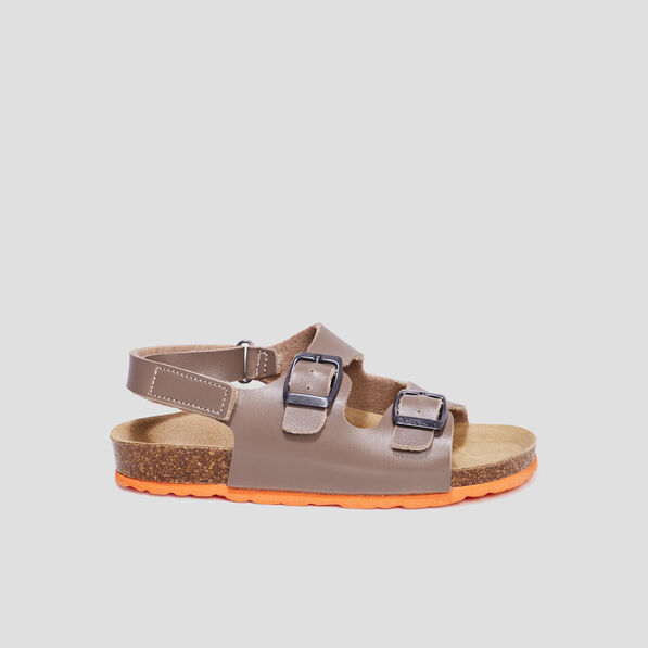 sandales avec boucles pery taupe garcon Sandales avec boucles Pery taupe garçon