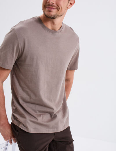 T-shirt en coton manches courtes gris homme