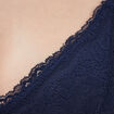 Soutien-gorge dentelle sans armatures bleu marine femme