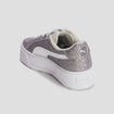 Tennis plateformes à lacets Puma gris argent fille