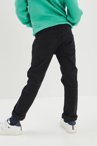 Pantalon regular noir garçon