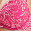 Soutien-gorge push-up padded &agrave; dentelle rose fushia femme