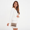 Sac pochette métallisé couleur or femme
