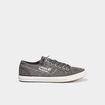 Tennis basses en toile &agrave; lacets gris homme