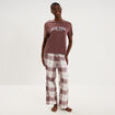 Ensemble pyjama pantalon t-shirt coton beige femme