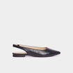 Ballerines slingback pointues noir femme