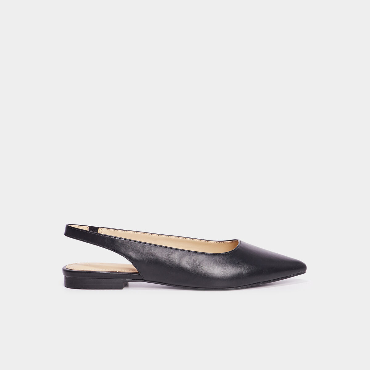 Ballerines slingback pointues noir femme