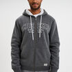 Sweat zippé à capuche doublé gris foncé homme