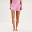 Bas de pyjama short gaze de coton rose femme