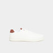 Tennis basses &agrave; lacets marron clair homme