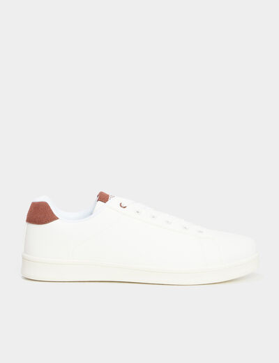 Tennis basses à lacets marron clair homme