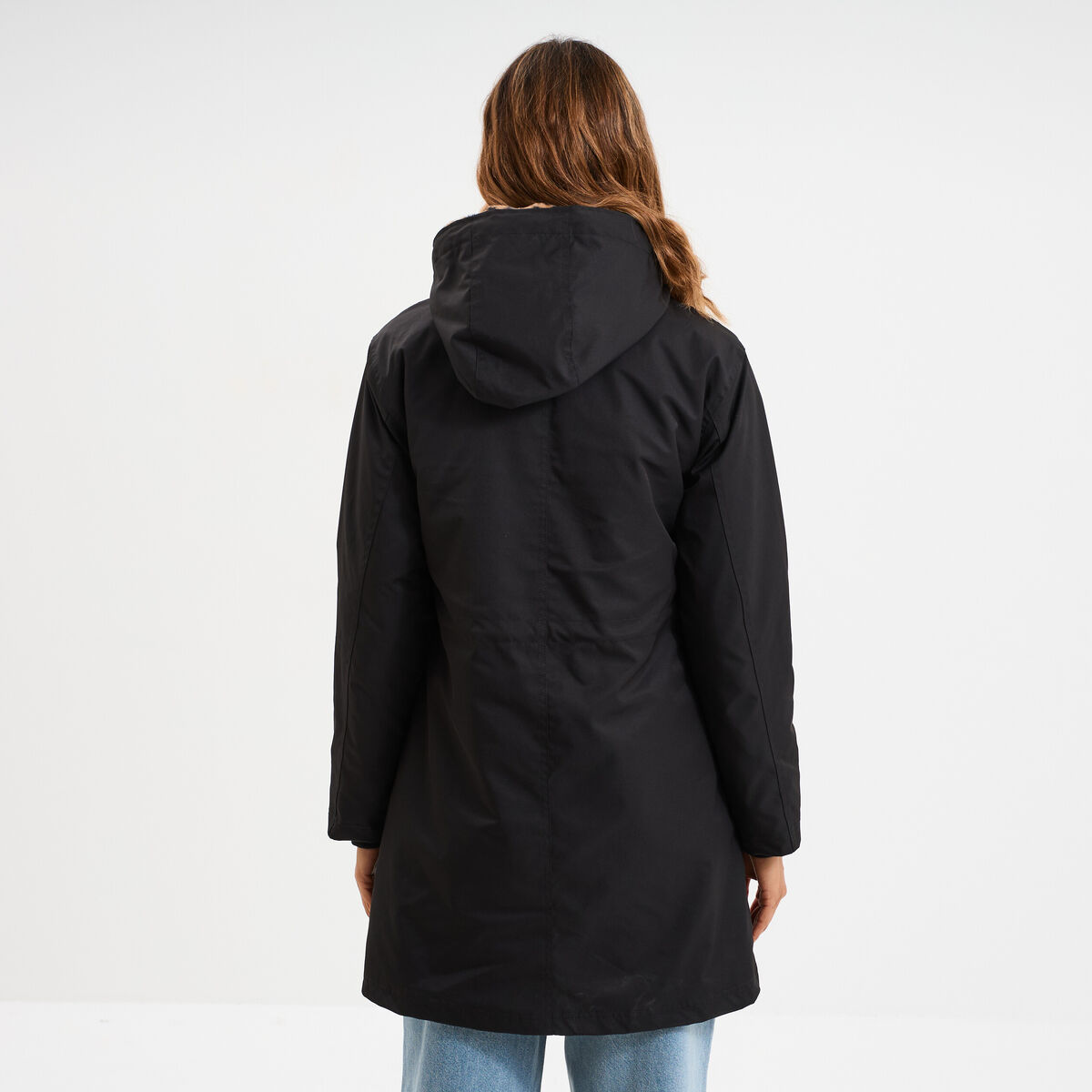 Parka 3-en-1 gilet fourr&eacute; noir femme