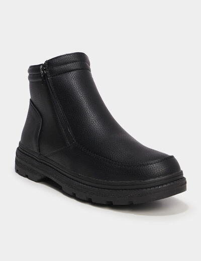 Bottines zipp&eacute;es noir homme