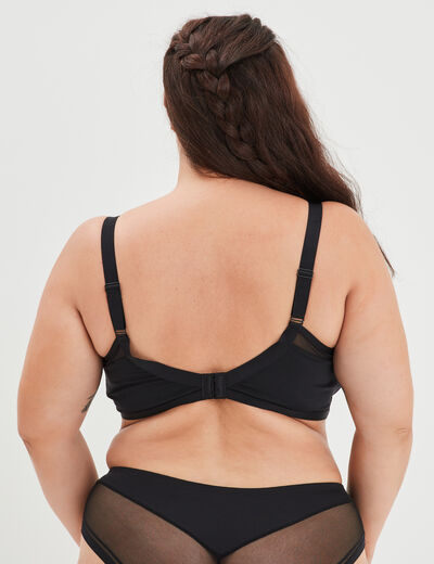 Soutien-gorge triangle microfibre Izold noir femme grande taille