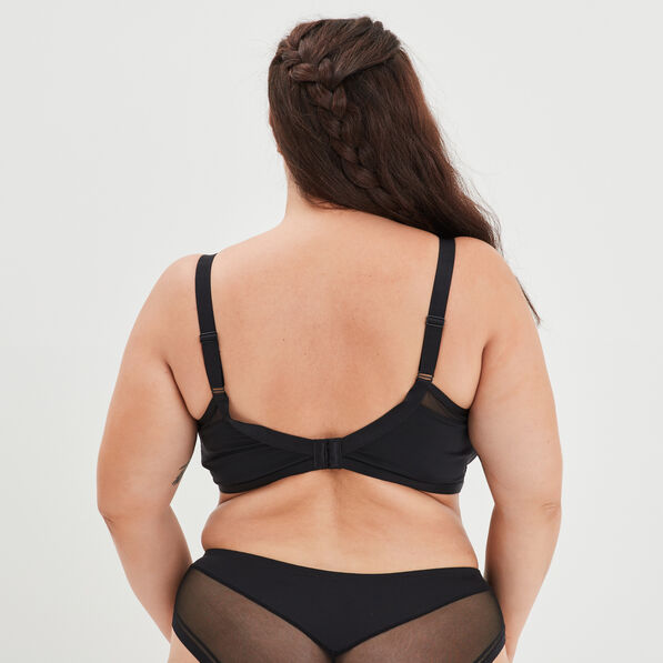 Soutien-gorge triangle microfibre Izold noir femme grande taille