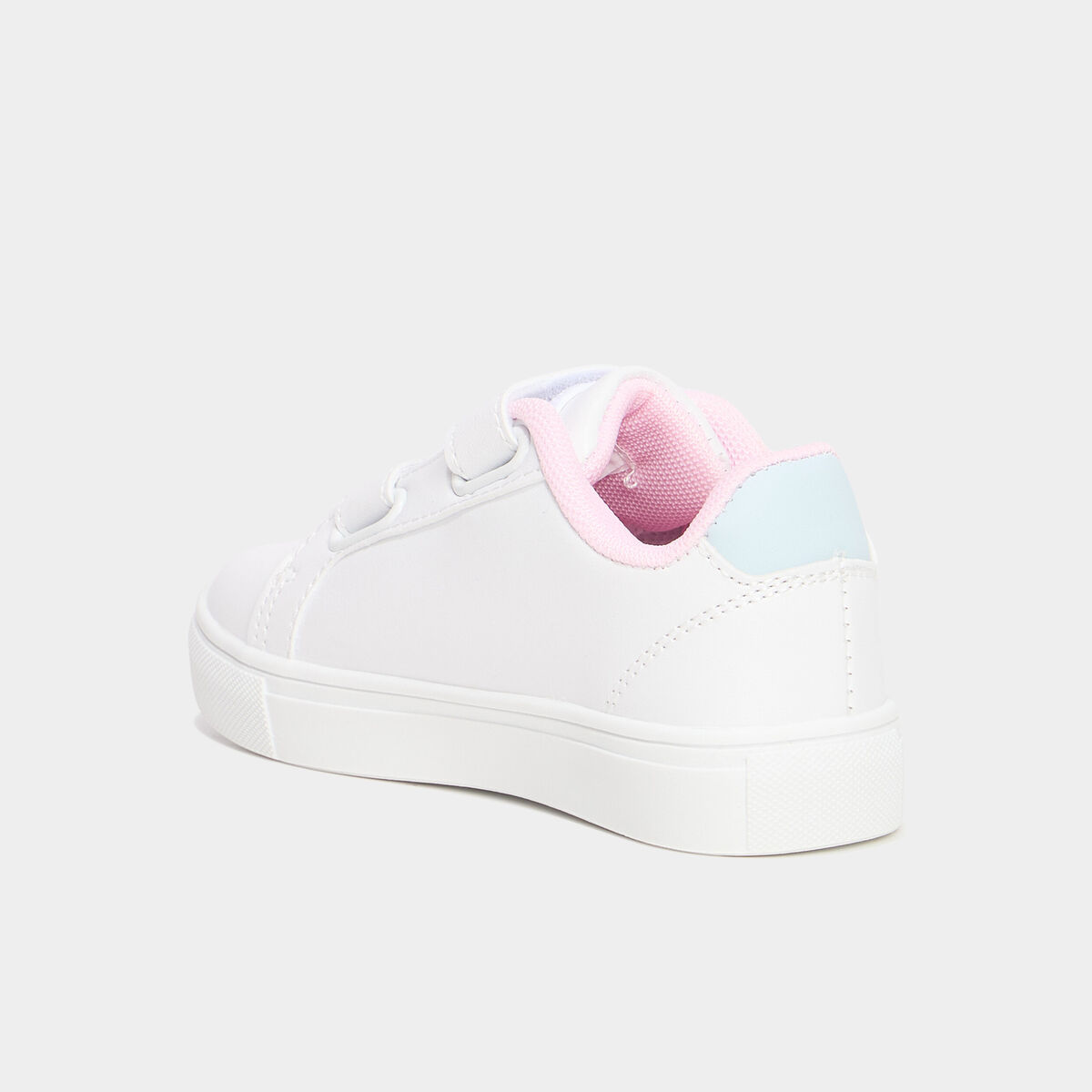 Tennis basses à scratchs Stitch blanc fille