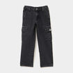 Jeans cargo 6 poches coton denim noir gar&ccedil;on