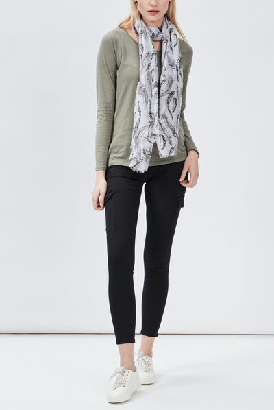 Foulard gris femme