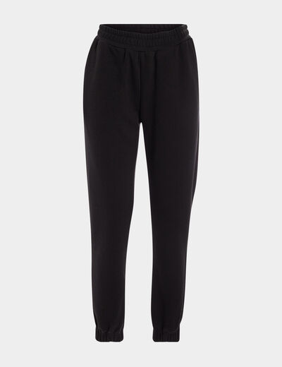 Pantalon jogging slim taille élastiquée noir femme