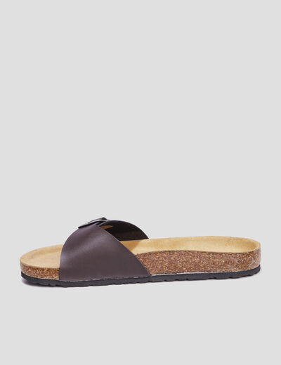 Mules avec boucles marron homme