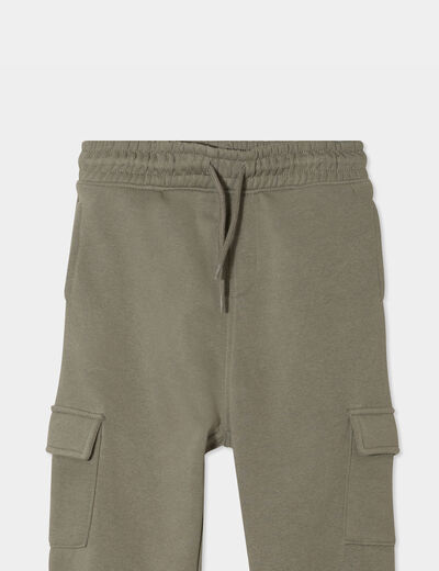 Pantalon de jogging cargo vert kaki garçon