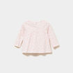 T-shirt manches longues col rond coton rose b&eacute;b&eacute; fille