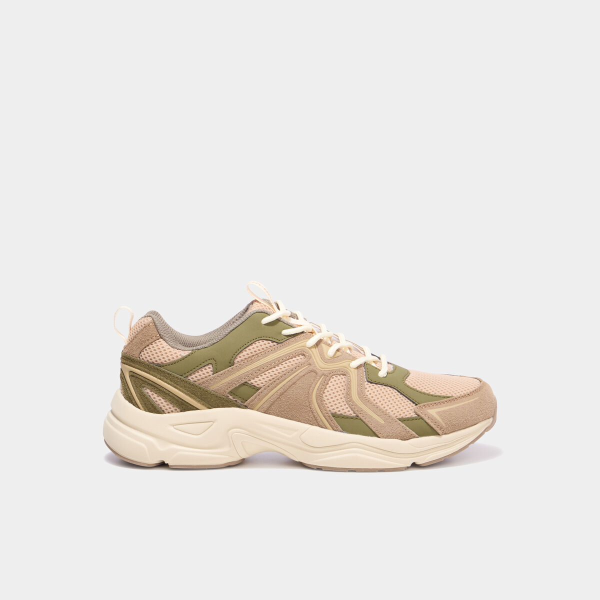Baskets running &agrave; lacets sable homme