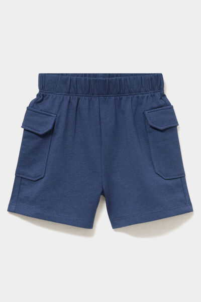 Short poches &agrave; rabat bleu marine b&eacute;b&eacute; gar&ccedil;on