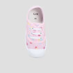 Tennis en toile à lacets rose fille