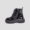 Bottines vernies à lacets Liberto noir bébé fille
