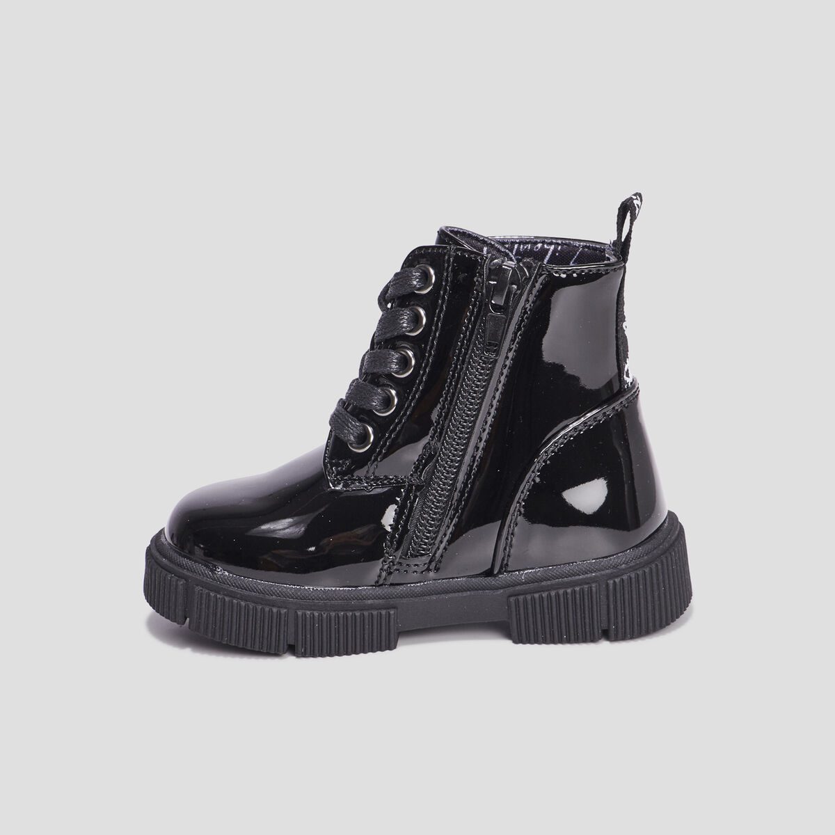 Bottines vernies à lacets Liberto noir bébé fille