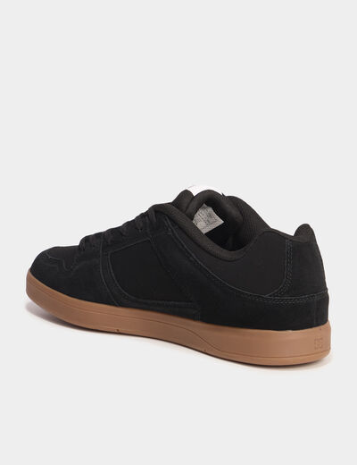Baskets en cuir su&eacute;dine antid&eacute;rapantes camel homme
