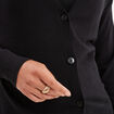 Gilet col en V boutonné noir femme