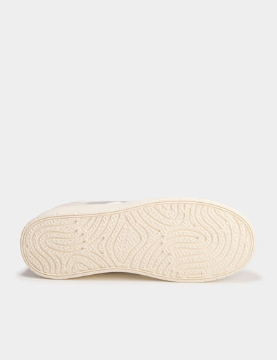 Tennis basses &agrave; lacets gris argent femme