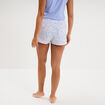 Bas de pyjama short coton bleu femme