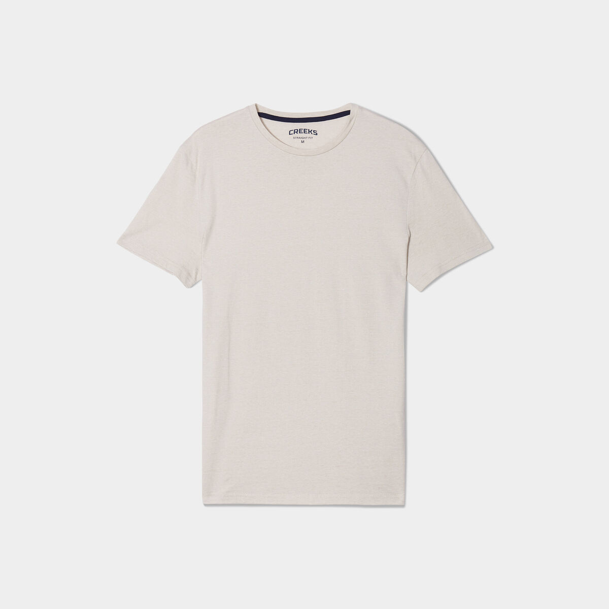 T-shirt col rond manches courtes Creeks gris clair homme