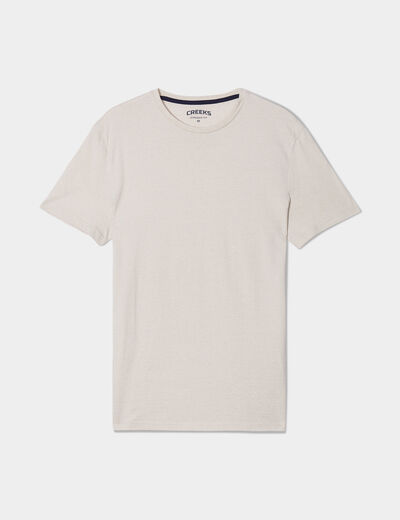 T-shirt col rond manches courtes Creeks gris clair homme