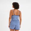 Haut de pyjama débardeur à bretelles bleu gris femme