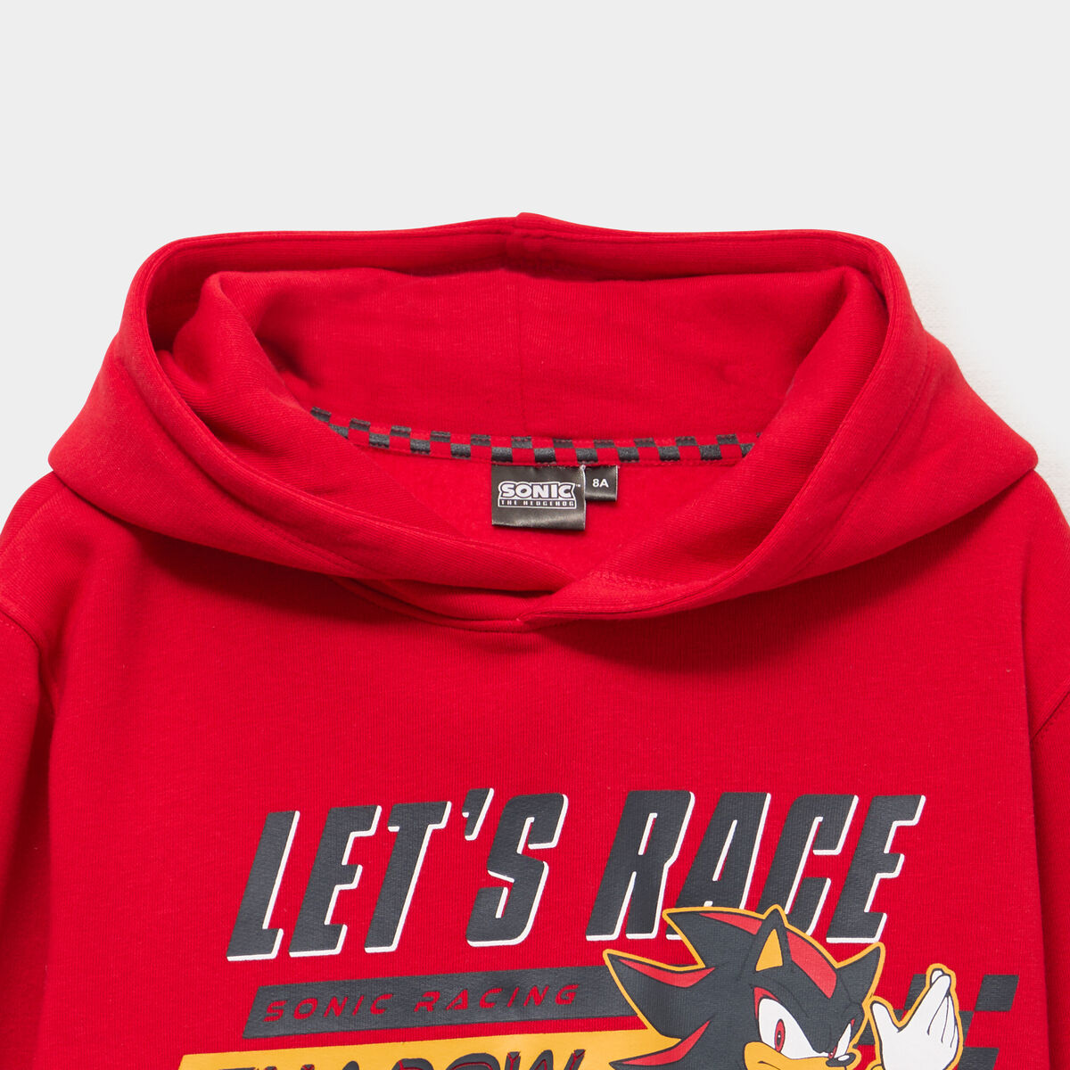Sweat hoodie &agrave; capuche Sonic rouge gar&ccedil;on