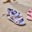 Sandales semelle lumineuse Reine neiges violet fille