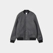 Blouson doubl&eacute; col teddy gris fonc&eacute; homme
