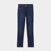 Jeans slim taille haute denim brut femme